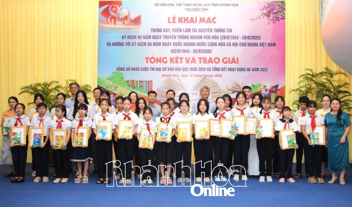 Thư viện tỉnh Khánh Hòa: Khai mạc trưng bày, triển lãm và trao giải vòng sơ khảo cuộc thi Đại sứ văn hóa đọc năm 2025