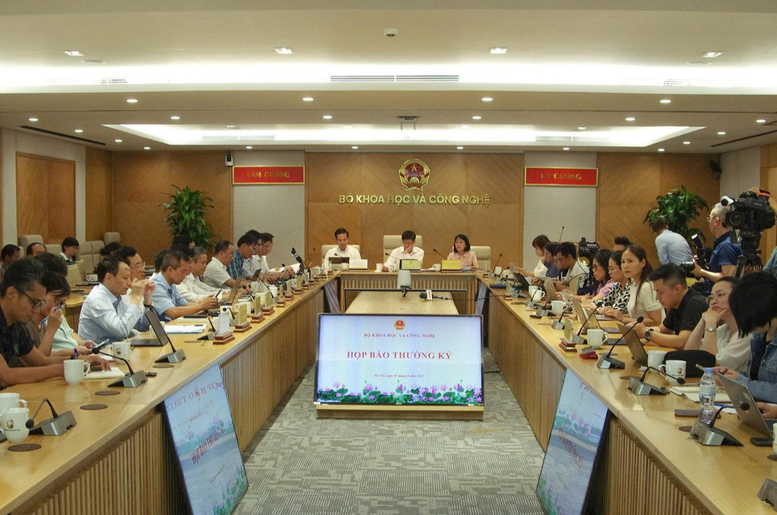 Bộ KH&CN tổ chức họp báo thường kỳ tháng 7/2025 - Ảnh: VGP/Thu Giang