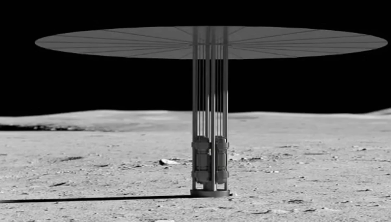 Ảnh minh họa về hệ thống năng lượng phân hạch trên Mặt Trăng. Ảnh: NASA