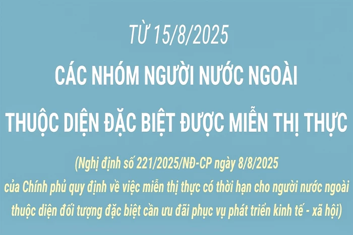 Miễn thị thực với người nước ngoài thuộc diện đặc biệt