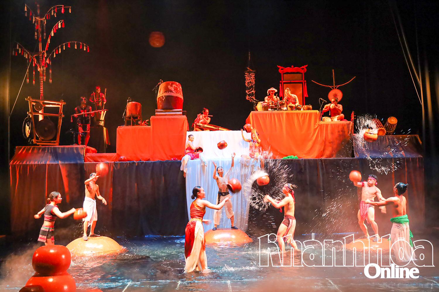 Artists performing with “chum” (jars)