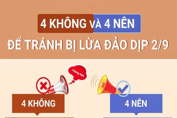 4 KHÔNG và 4 NÊN để tránh bị lừa đảo dịp 2/9