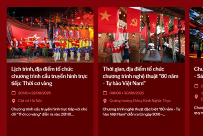 Nền tảng số “A80-Tự hào Việt Nam”: Hỗ trợ tra cứu chuỗi hoạt động dịp Quốc khánh