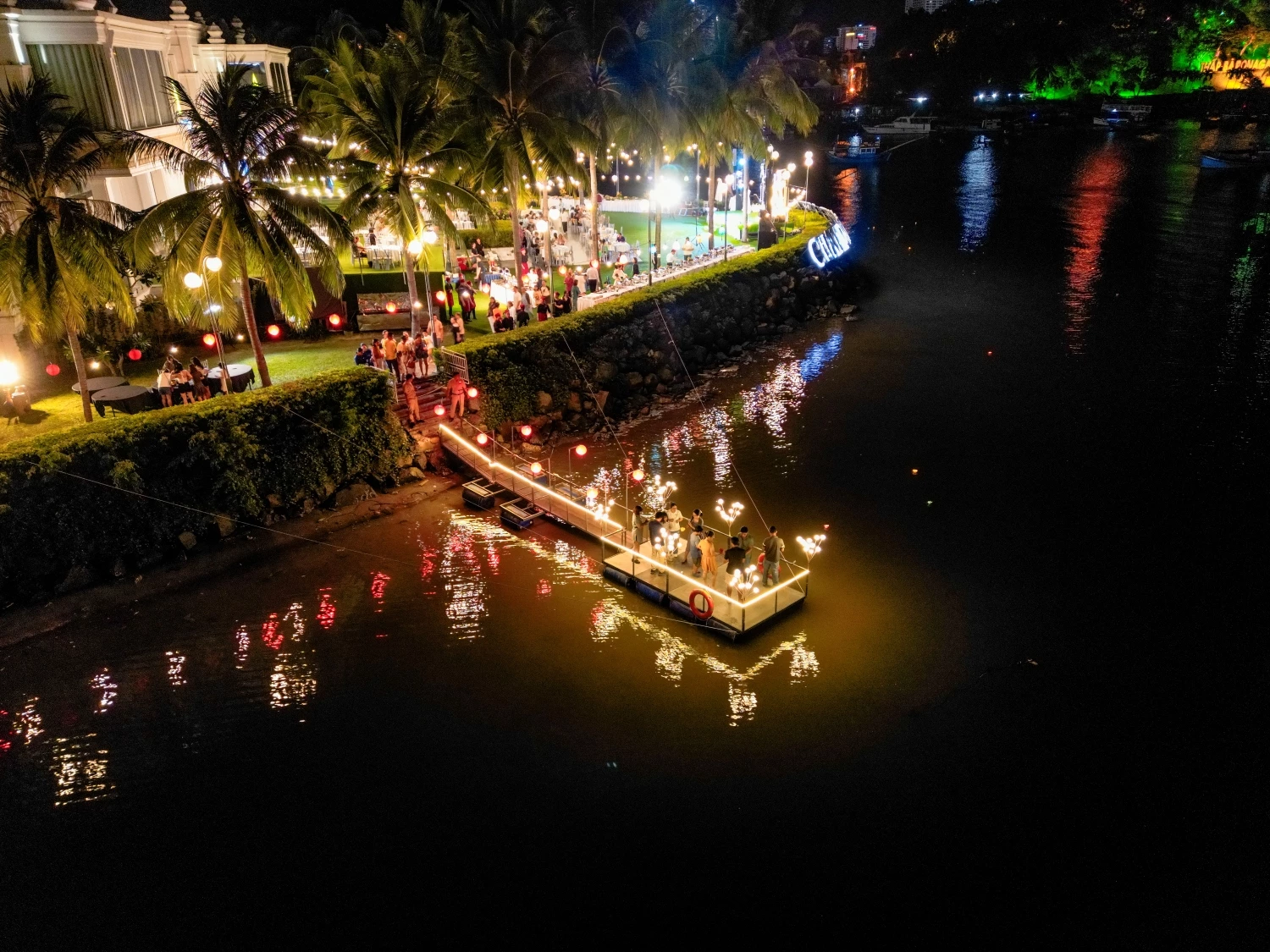 Lantern festival is regularly organized by Champa Island on holidays


