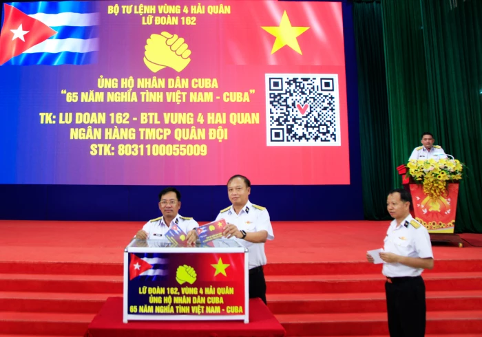 Lữ đoàn 162, Vùng 4 Hải quân phát động chương trình ủng hộ nhân dân Cuba