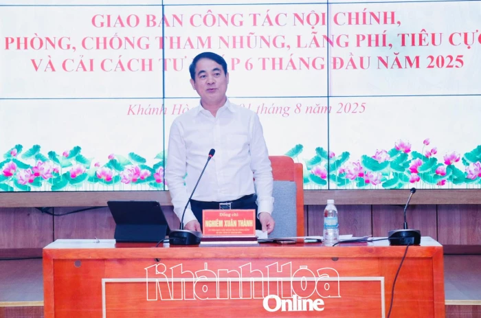 Giao ban công tác nội chính, phòng, chống tham nhũng, lãng phí, tiêu cực và cải cách tư pháp 