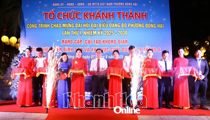 Phường Đông Hải tổ chức khánh thành Công trình “Nâng cấp, cải tạo không gian Công viên biển Bình Sơn”