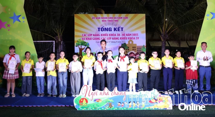 Nhà Thiếu nhi xã Cam Lâm: Tổng kết các lớp năng khiếu hè khóa 38
