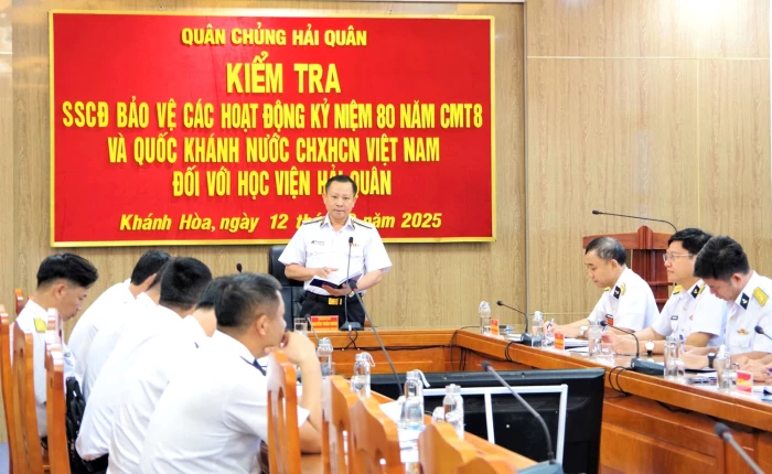 Quân chủng Hải quân kiểm tra công tác sẵn sàng chiến đấu tại Học viện Hải quân