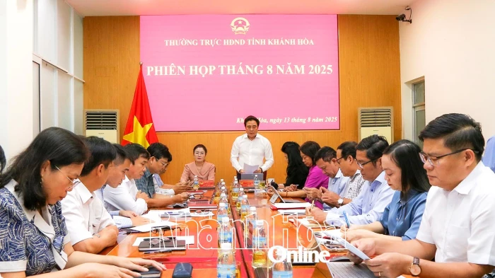 Phiên họp Thường trực HĐND tỉnh Khánh Hòa tháng 8-2025