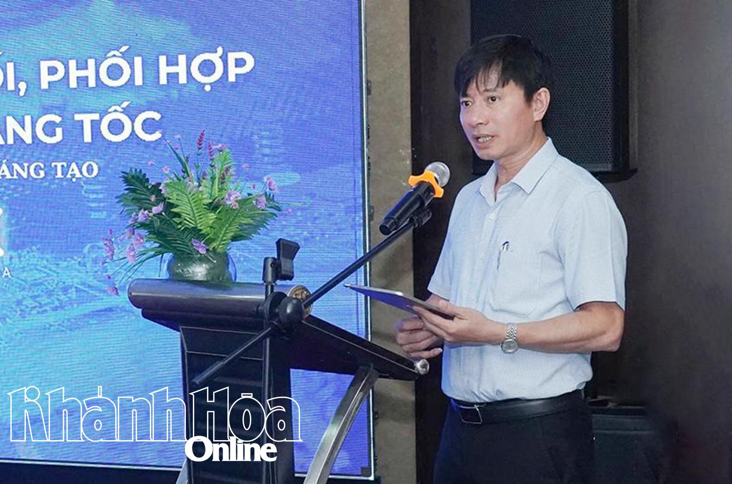 Lãnh đạo Sở Khoa học và Công nghệ phát biểu khai mạc buổi tọa đàm.