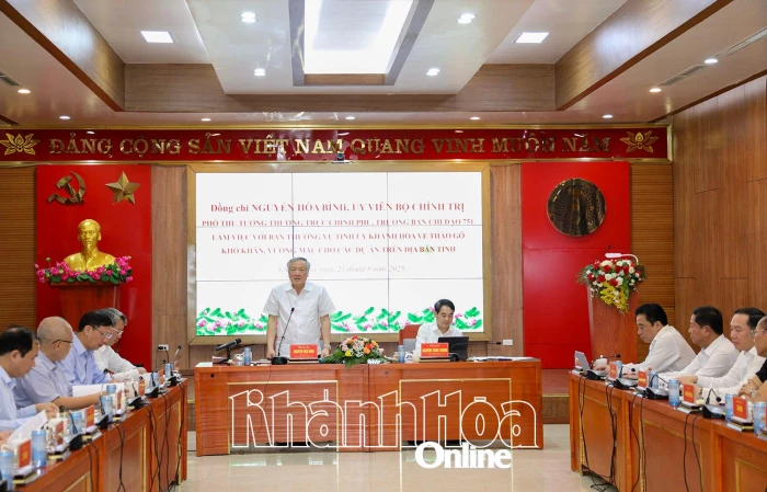 Khánh Hòa phải coi việc tháo gỡ khó khăn cho các dự án tồn đọng kéo dài là nhiệm vụ trọng tâm để giải phóng nguồn lực phát triển