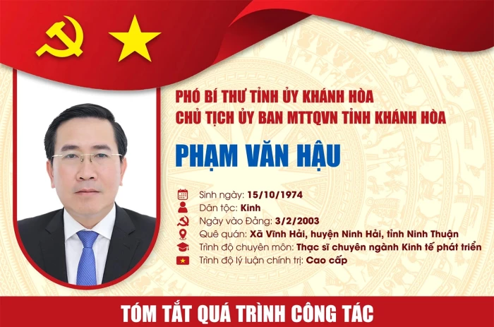 Tóm tắt quá trình công tác của đồng chí Phạm Văn Hậu
