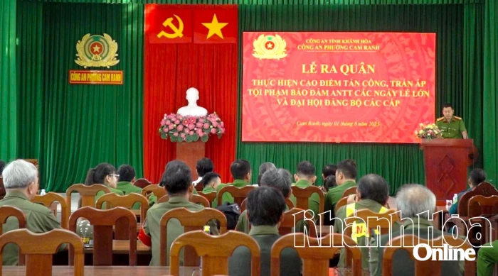 Công an phường Cam Ranh ra quân đợt cao điểm tấn công, trấn áp tội phạm