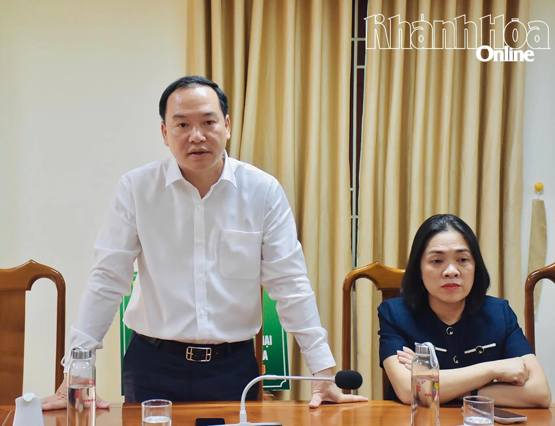 Đồng chí Hồ Xuân Trường - Phó Bí thư Tỉnh ủy phát biểu tại buổi làm việc.