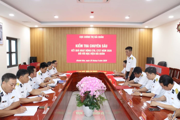 Kiểm tra chuyên sâu công tác đảng, công tác chính trị tại Học viện Hải quân