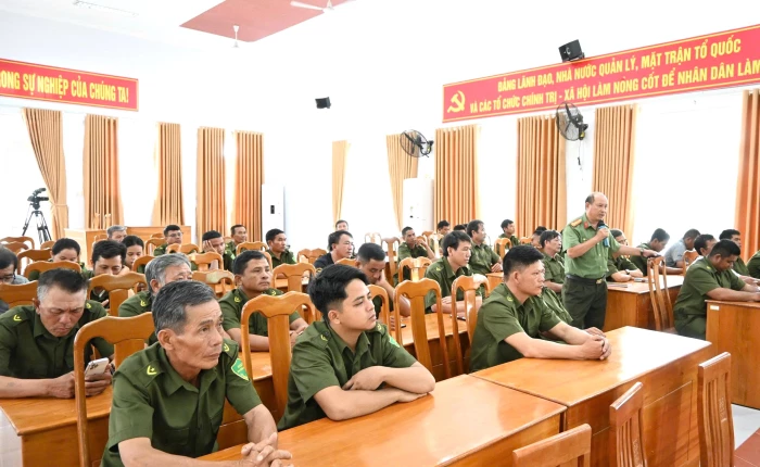 Công an tỉnh trang bị kỹ năng ứng phó thiên tai cho lực lượng cơ sở