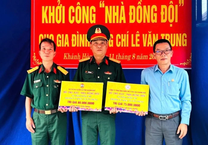 Khởi công xây dựng “Nhà đồng đội” cho quân nhân ở xã Vạn Ninh