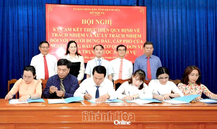 Sở Nội vụ ký cam kết trách nhiệm người đứng đầu