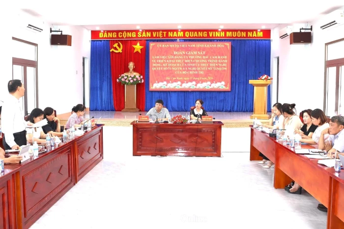 Giám sát việc triển khai các nghị quyết của Bộ Chính trị tại phường Bắc Cam Ranh