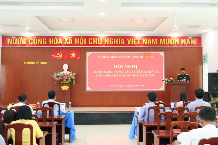 Phường Đô vinh triển khai công tác tuyển chọn và gọi công dân nhập ngũ năm 2027