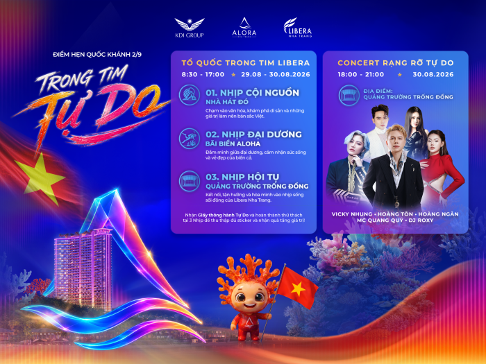 Libera Nha Trang có gì chơi dịp 2-9? “Ngày chơi, tối cháy concert”