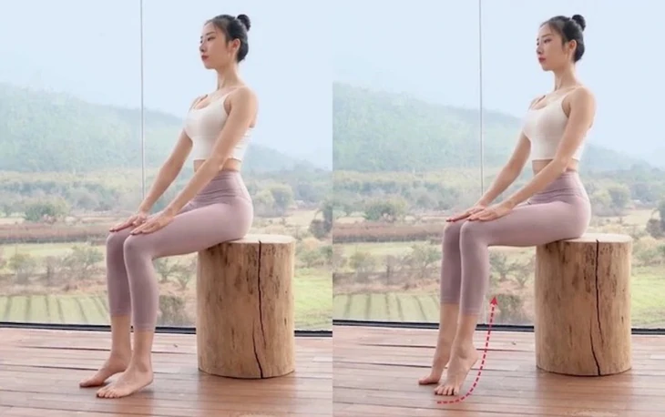 Nâng gót chân khi ngồi có tác dụng gì?