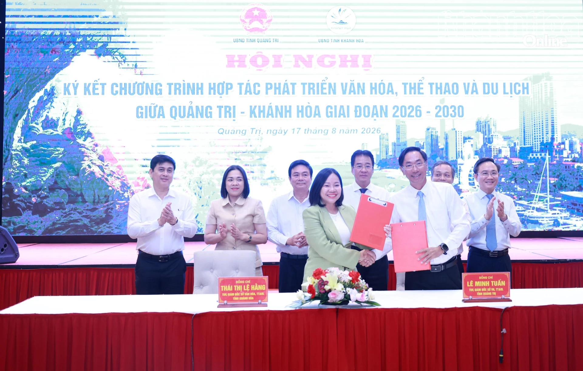 Lãnh đạo Sở Văn hóa, Thể thao và Du lịch Khánh Hòa và Quảng Trị ký kết hợp tác 