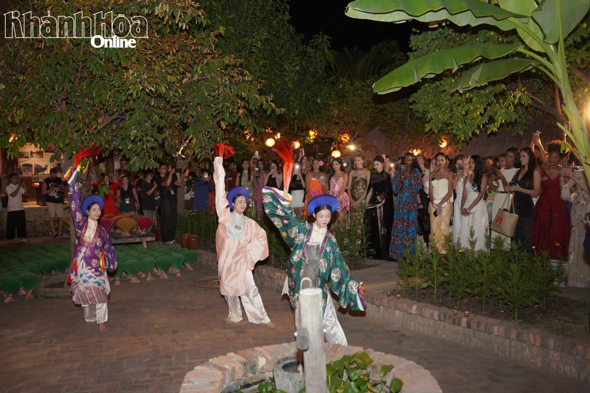 Miss World 2026 contestants watch traditional dance performances at Nha Trang Xua craft village