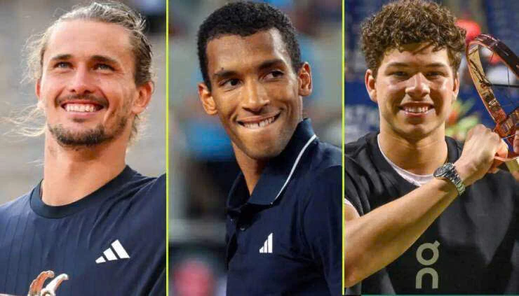 Zverev (bên trái) rơi vào nhánh đấu không dễ dàng