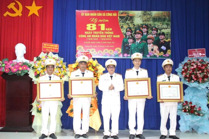 Xã Công Hải kỷ niệm 81 năm Ngày truyền thống Công an nhân dân Việt Nam