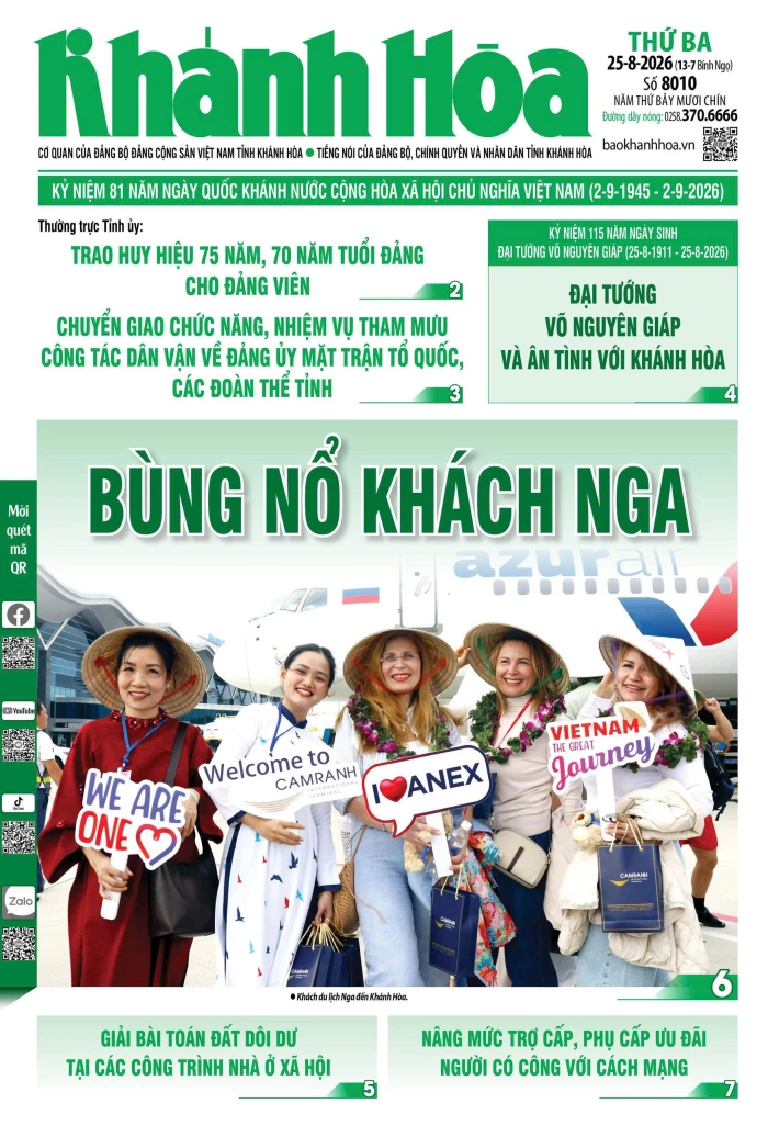 Đọc báo in số 8010 ngày 25/8/2026
