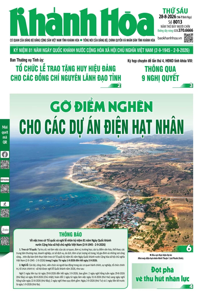 Đọc báo in số 8013 ngày 28/8/2026