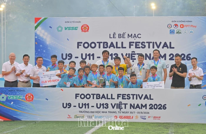 Bế mạc Football Festival U9, U11, U13 Việt Nam 2026