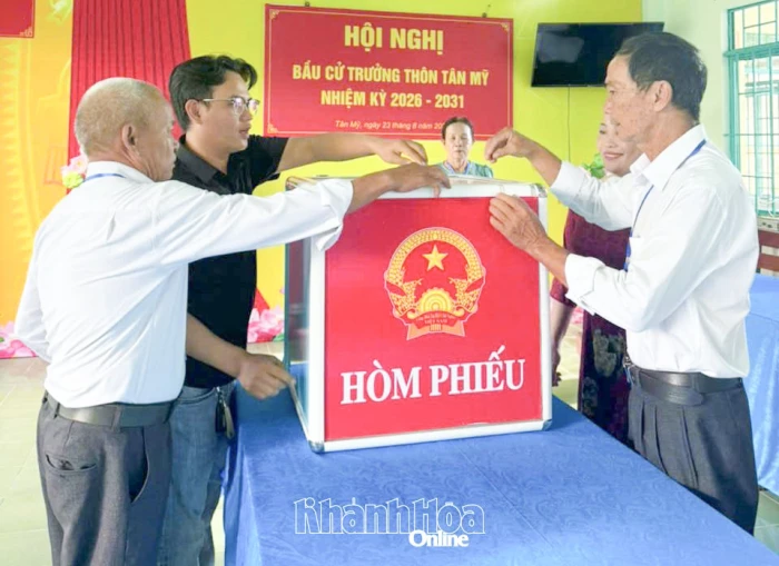 Xã Mỹ Sơn có 4.168 hộ tham gia bầu trưởng thôn