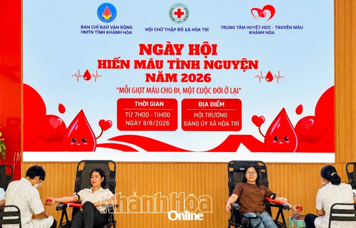 Xã Hòa Trí tổ chức ngày hội hiến máu tình nguyện  