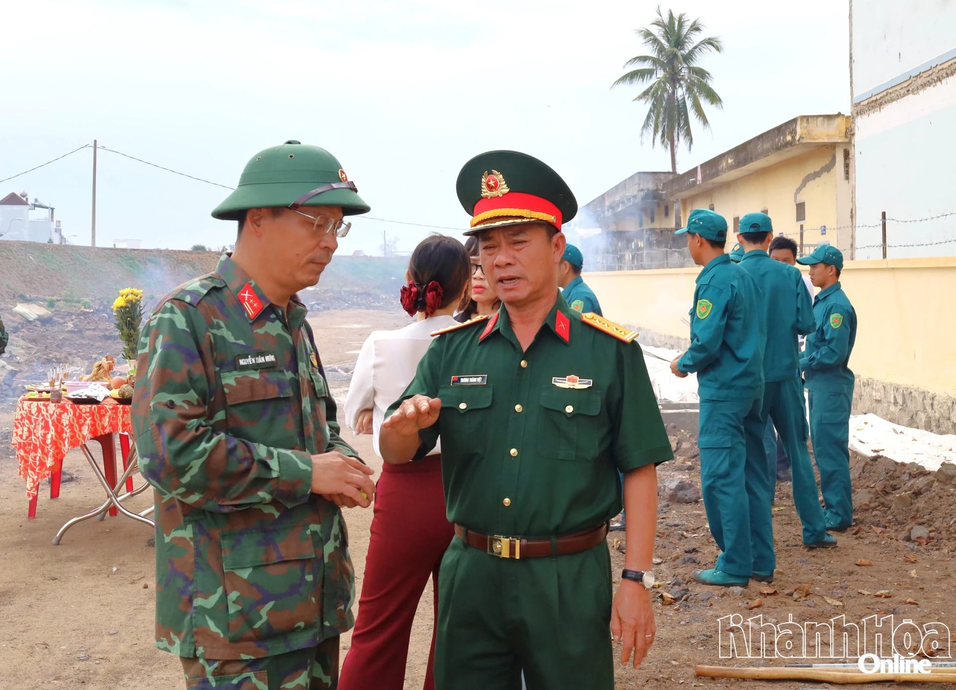 Đại tá Trương Thành Việt trực tiếp chỉ đạo tại hiện trường.