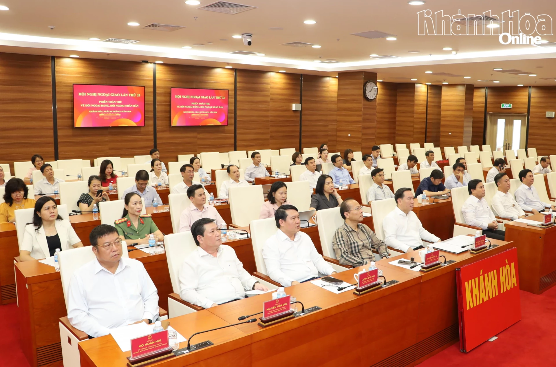 Quang cảnh phiên họp tại điểm cầu tỉnh Khánh Hòa.
