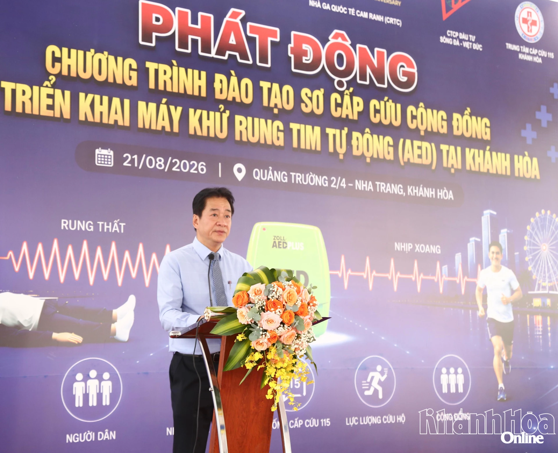 Đồng chí Nguyễn Long Biên phát biểu tại lễ phát động