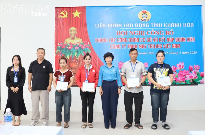 Từ nay đến cuối năm, Khánh Hòa phấn đấu thành lập mới 50 - 70 công đoàn cơ sở