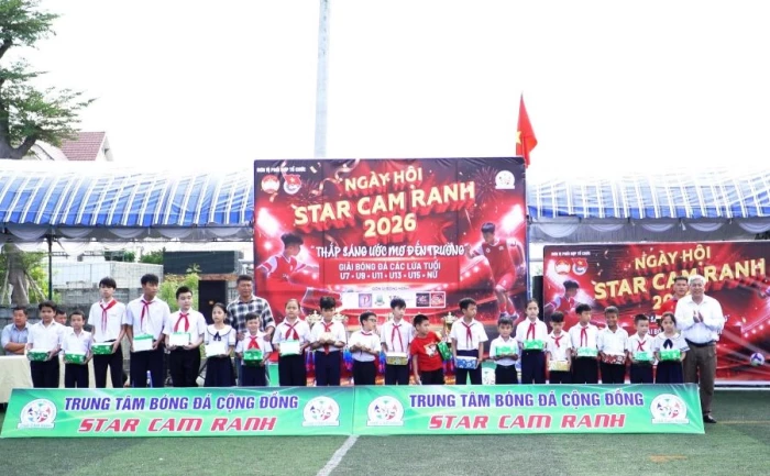 Phường Cam Ranh tổ chức Ngày hội Star Cam Ranh - “Thắp sáng ước mơ đến trường” và Giải bóng đá các lứa tuổi năm 2026 