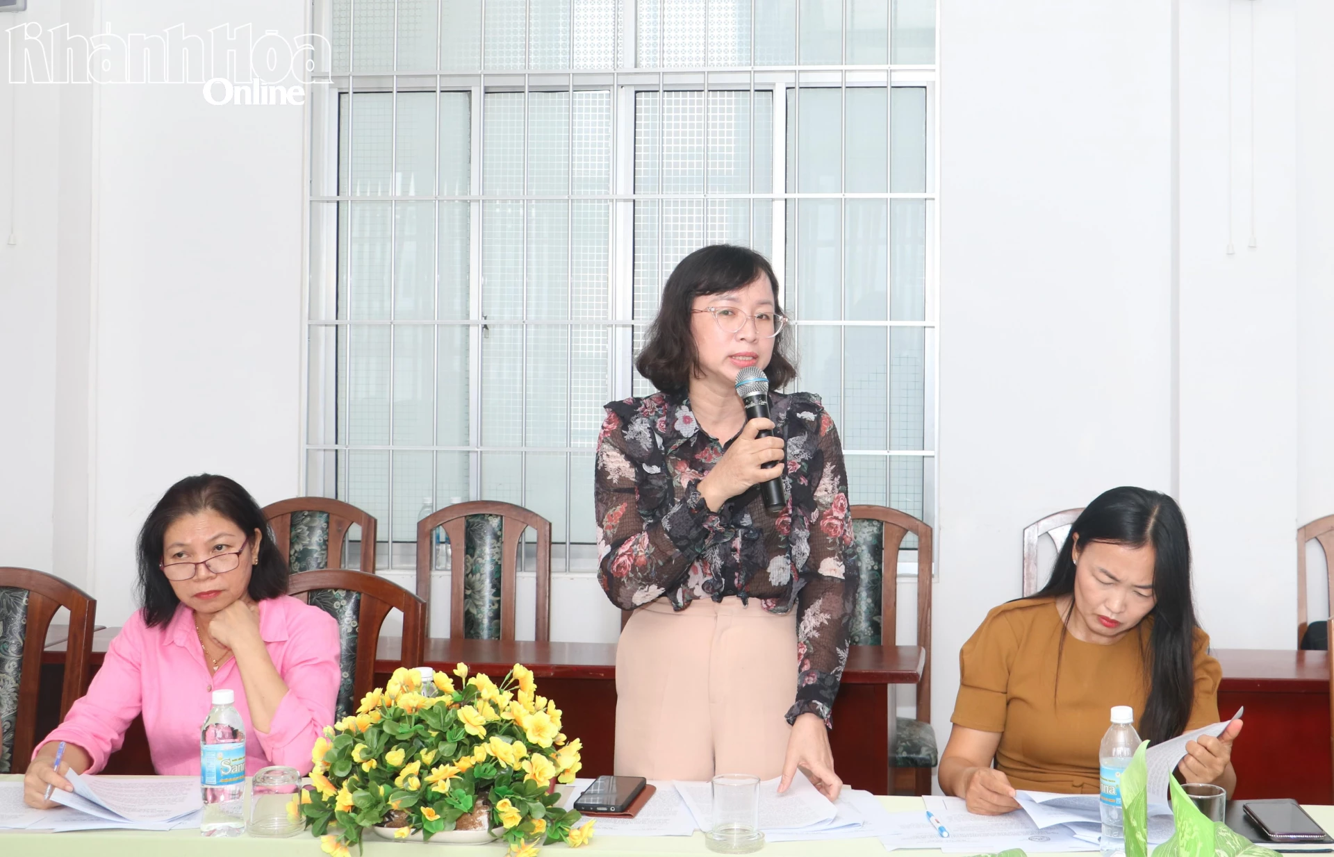 Lãnh đạo Ủy ban MTTQ phường Phan Rang phát biểu ý kiến.