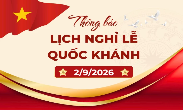 Thông báo nghỉ lễ và treo cờ Tổ quốc dịp Quốc khánh 2-9