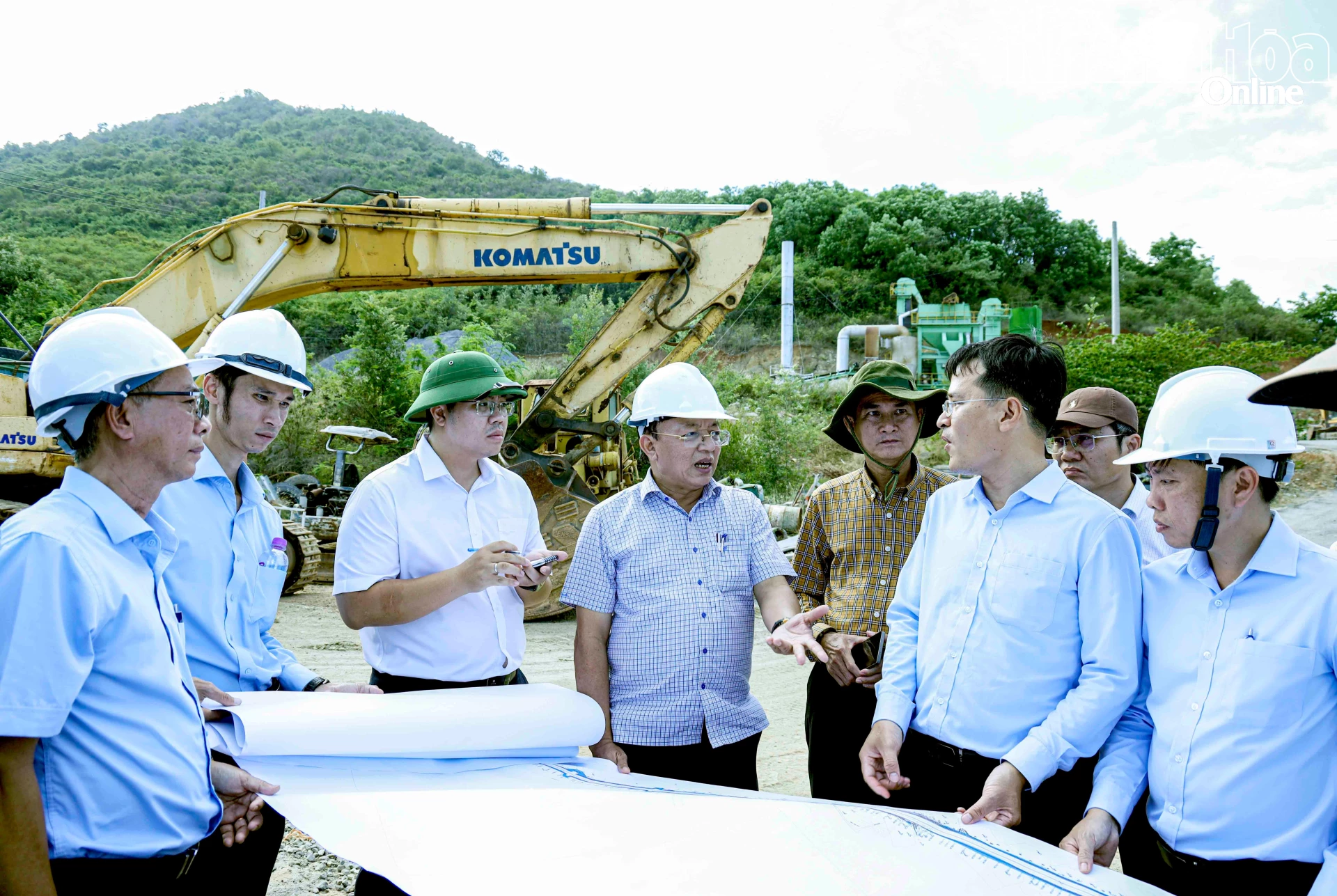 Đồng chí Lê Huyền kiểm tra tiến độ Dự án nâng cấp, mở rộng, cải tuyến Tỉnh lộ 1B.