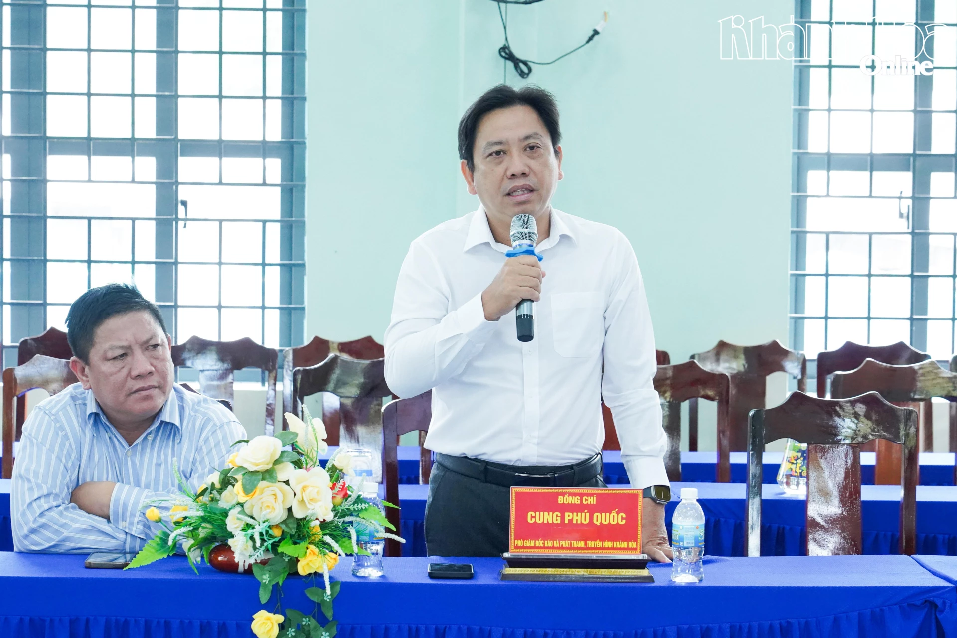 Ông Cung Phú Quốc phát biểu tại buổi lễ.