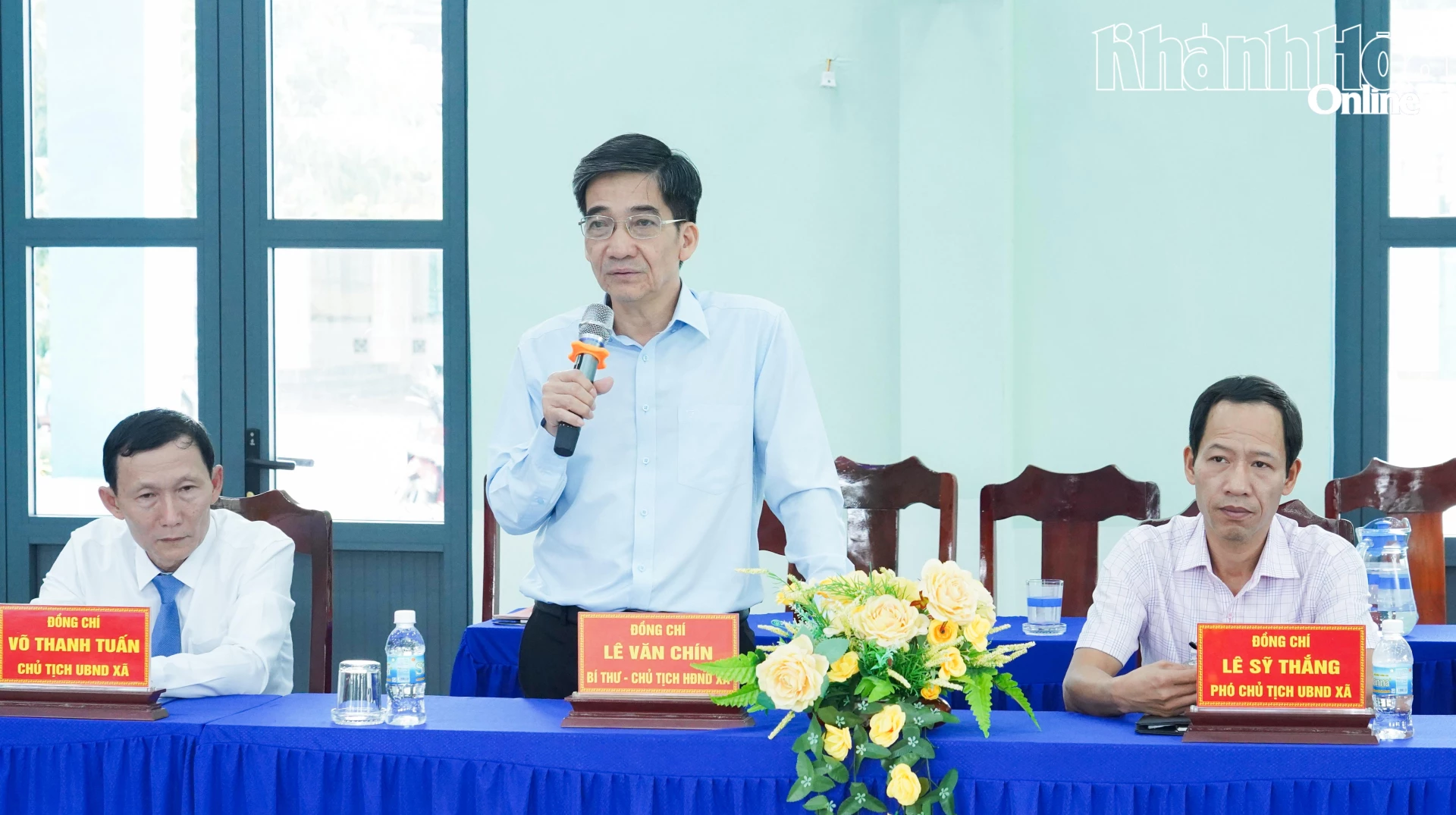 Ông Lê Văn Chín phát biểu tại buổi lễ.