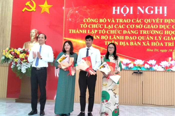 Xã Hòa Trí kiện toàn tổ chức các cơ sở giáo dục công lập