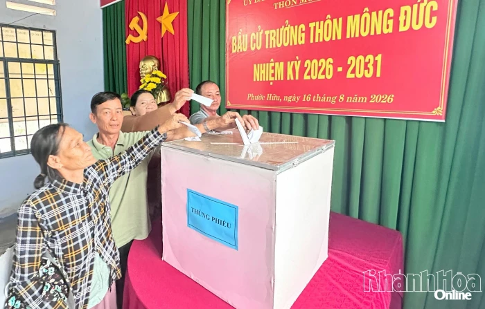 Xã Phước Hữu tổ chức bầu cử trưởng thôn nhiệm kỳ 2026 - 2031