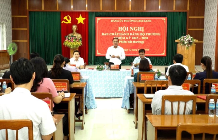 Hội nghị Ban Chấp hành Đảng bộ phường Cam Ranh phiên bất thường