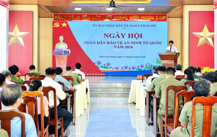 Xã Nam Cam Ranh tổ chức Ngày hội Toàn dân bảo vệ an ninh Tổ quốc năm 2026